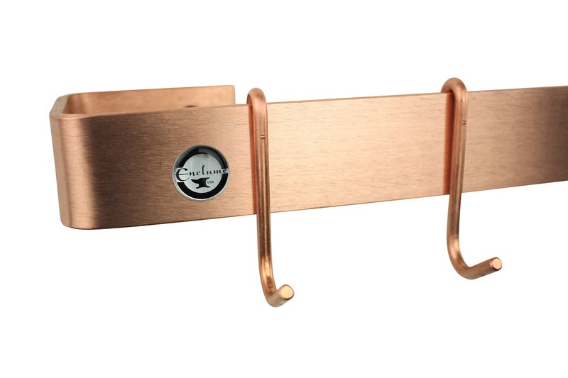 Enclume, Brushed Copper Handcrafted 24" Utensil Bar Wall Rack (WR1 SCP) - Image 2